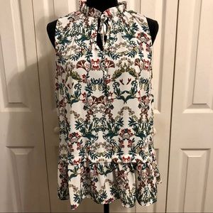 Sleeveless floral top